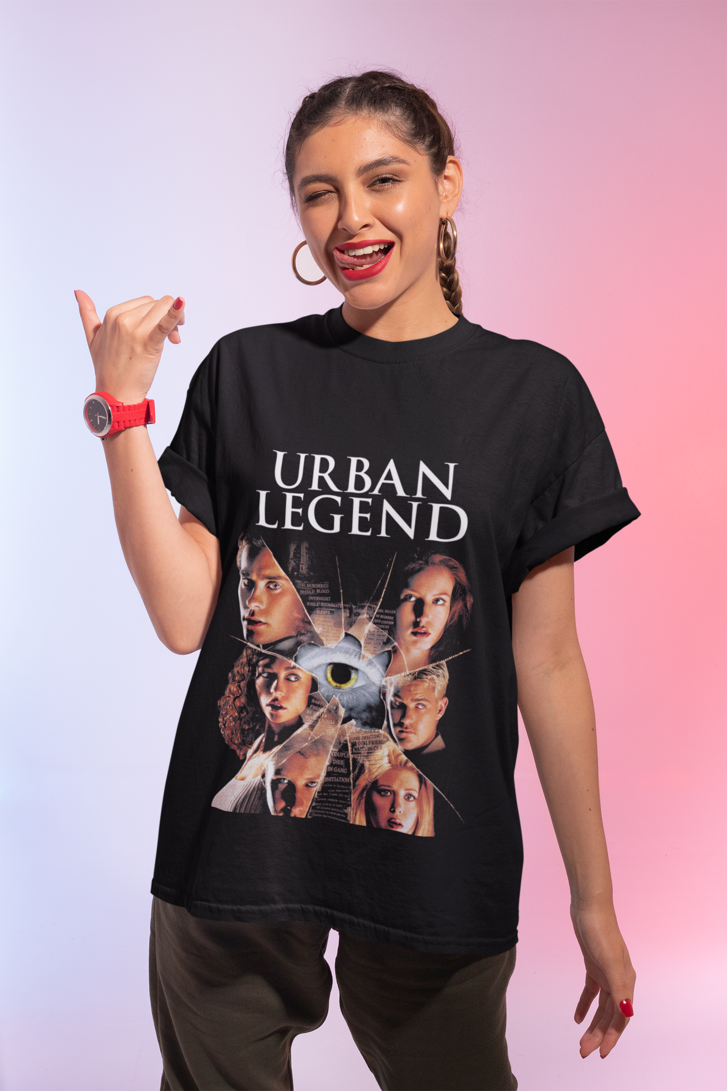 Urban Legend Graphic Tee - Retro Horror Shirt, Movie Merchandise, Gift for Horror Fans, Casual Wear, Unisex Heavy Cotton Tee