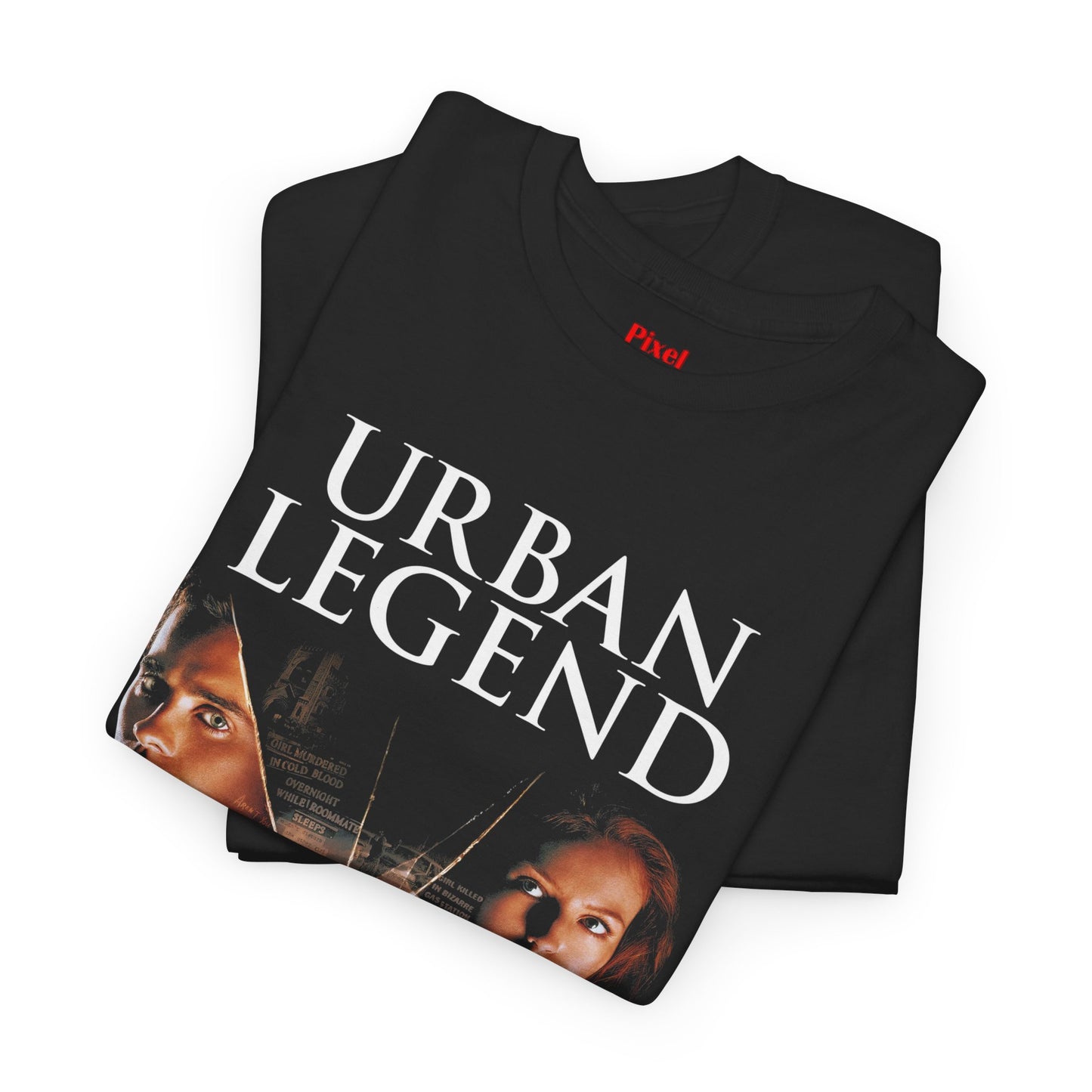 Urban Legend Graphic Tee - Retro Horror Shirt, Movie Merchandise, Gift for Horror Fans, Casual Wear, Unisex Heavy Cotton Tee