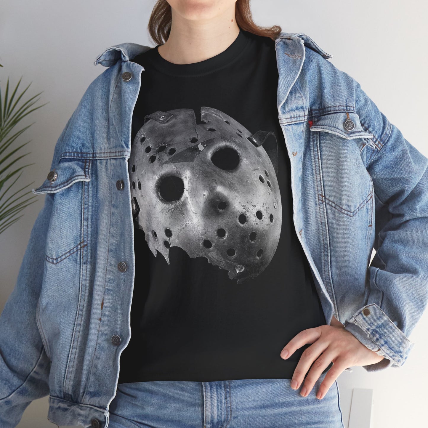 Unisex hockey mask horror tee
