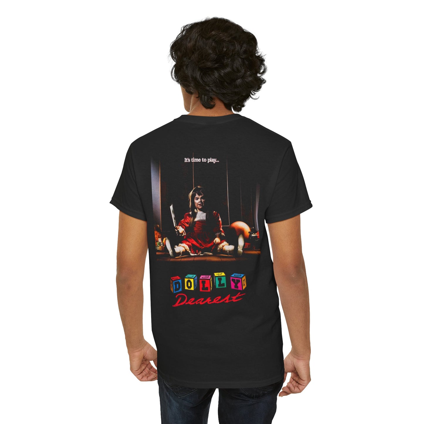 "Dolly Dearest" Movie T-Shirt | 90s Killer Doll Horror Graphic Tee | Unisex Fit | Front & Back Print