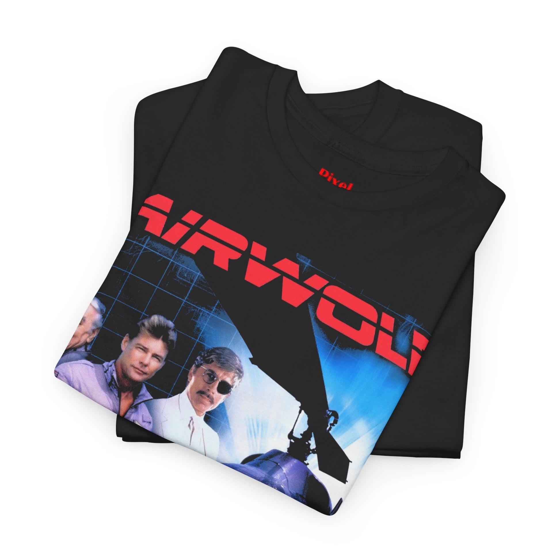Airwolf 80s action helicopter TV show graphic t-shirt, unisex heavy-cotton