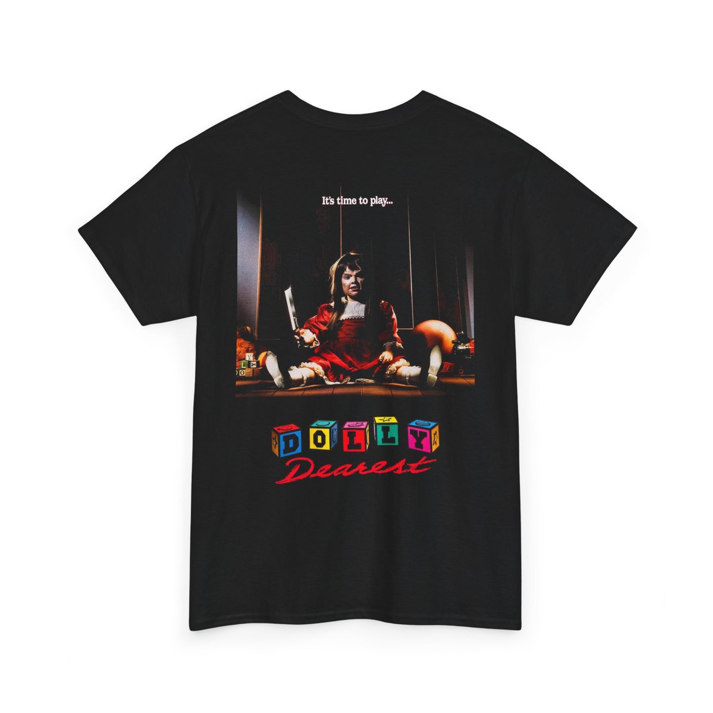 "Dolly Dearest" Movie T-Shirt | 90s Killer Doll Horror Graphic Tee | Unisex Fit | Front & Back Print