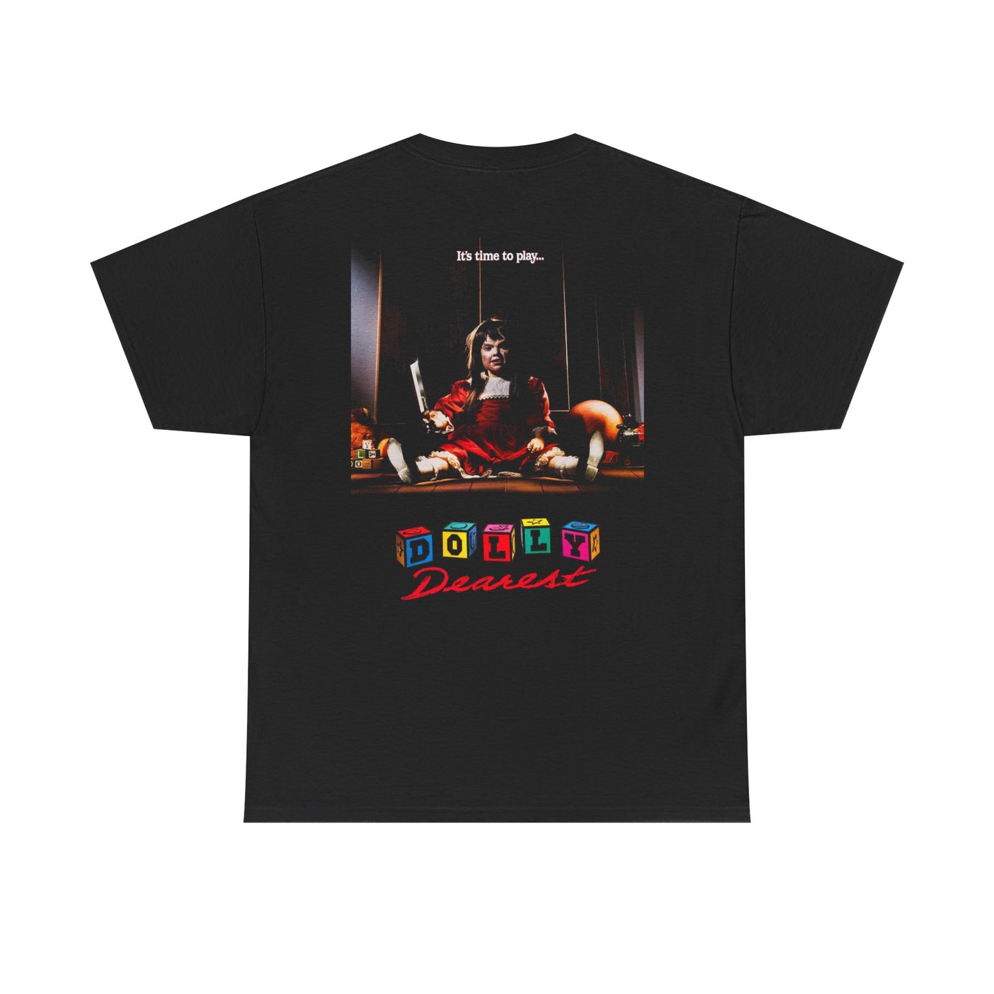 "Dolly Dearest" Movie T-Shirt | 90s Killer Doll Horror Graphic Tee | Unisex Fit | Front & Back Print