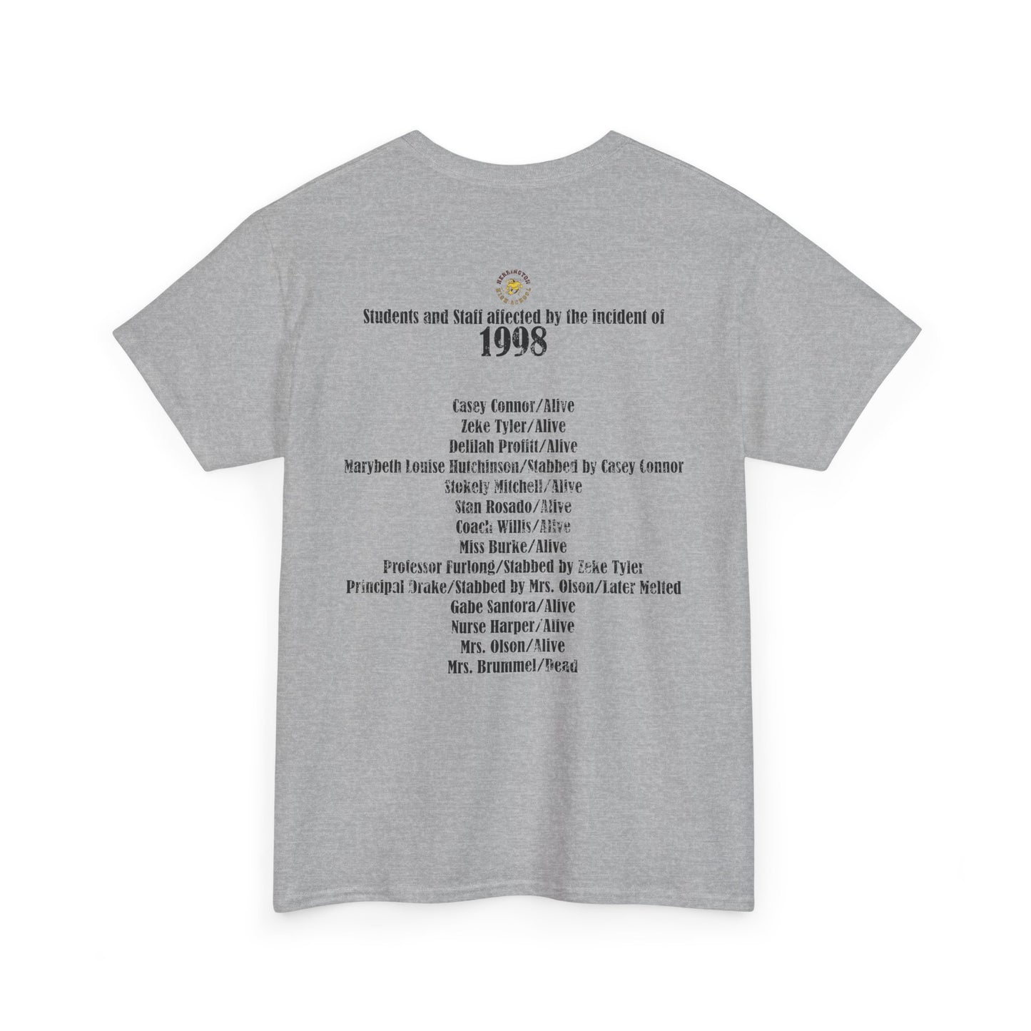 The Faculty Graphic Tee | Herrington High School | Student & Faculty list on back | 90's Movie Themed T-shirt