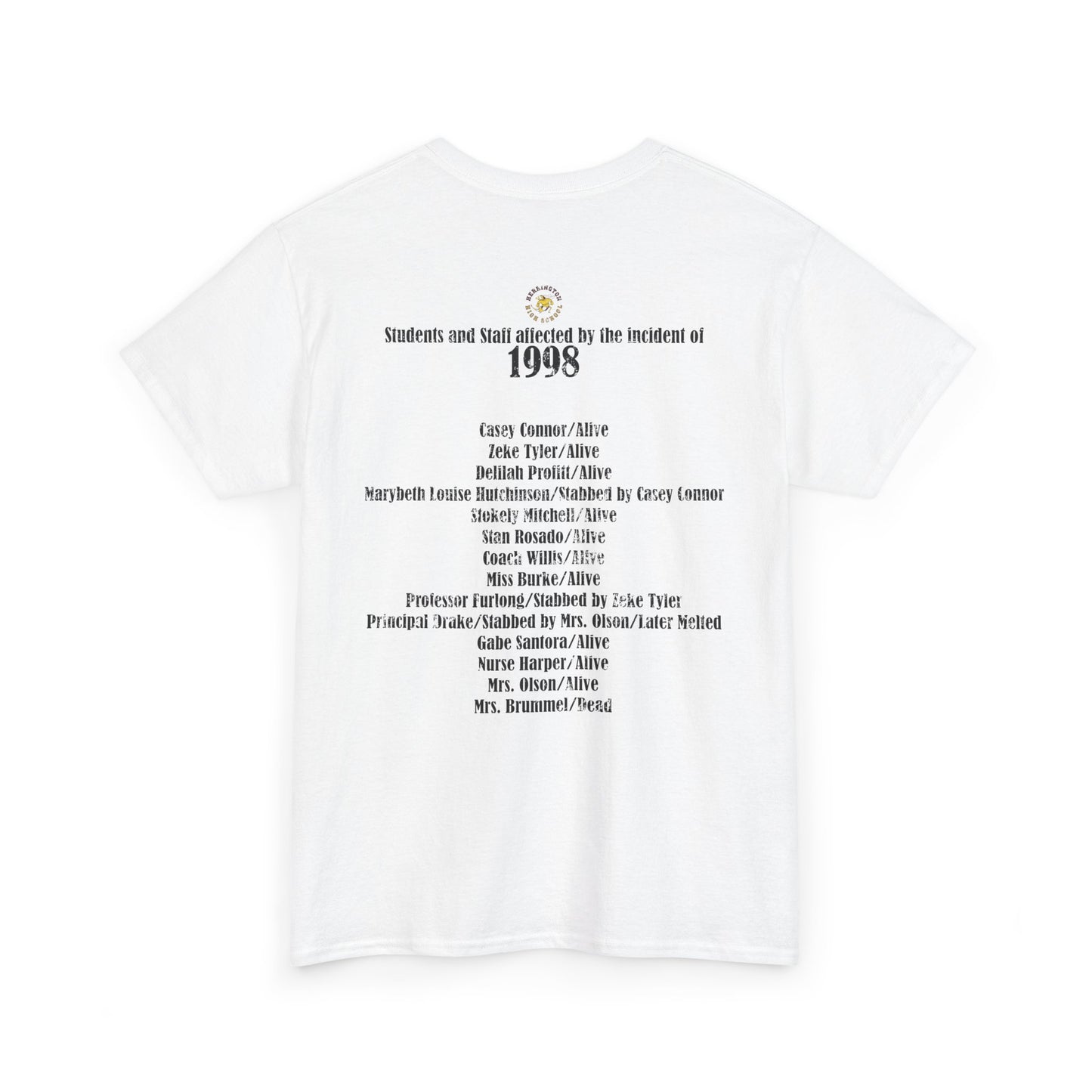 The Faculty Graphic Tee | Herrington High School | Student & Faculty list on back | 90's Movie Themed T-shirt