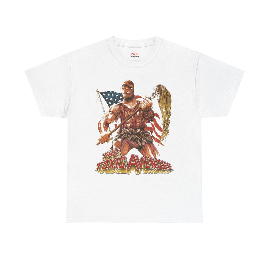 The Toxic Avenger inspired tee white
